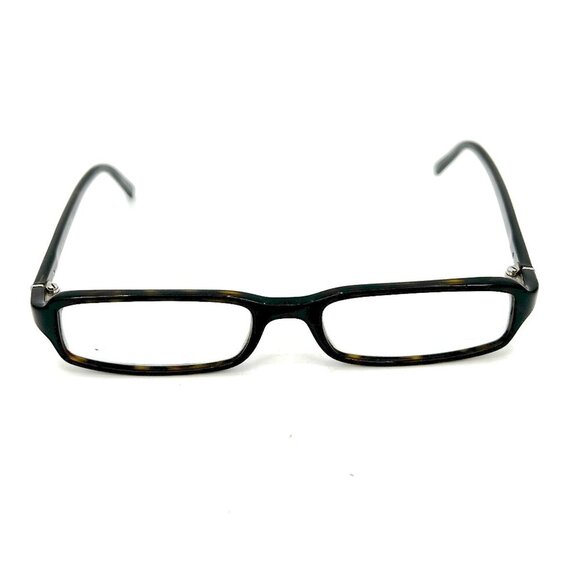 PRADA Men's Black Dark Brown Tortoise Shell Rectangle Frame Italy Glasses Frames - Picture 1 of 10